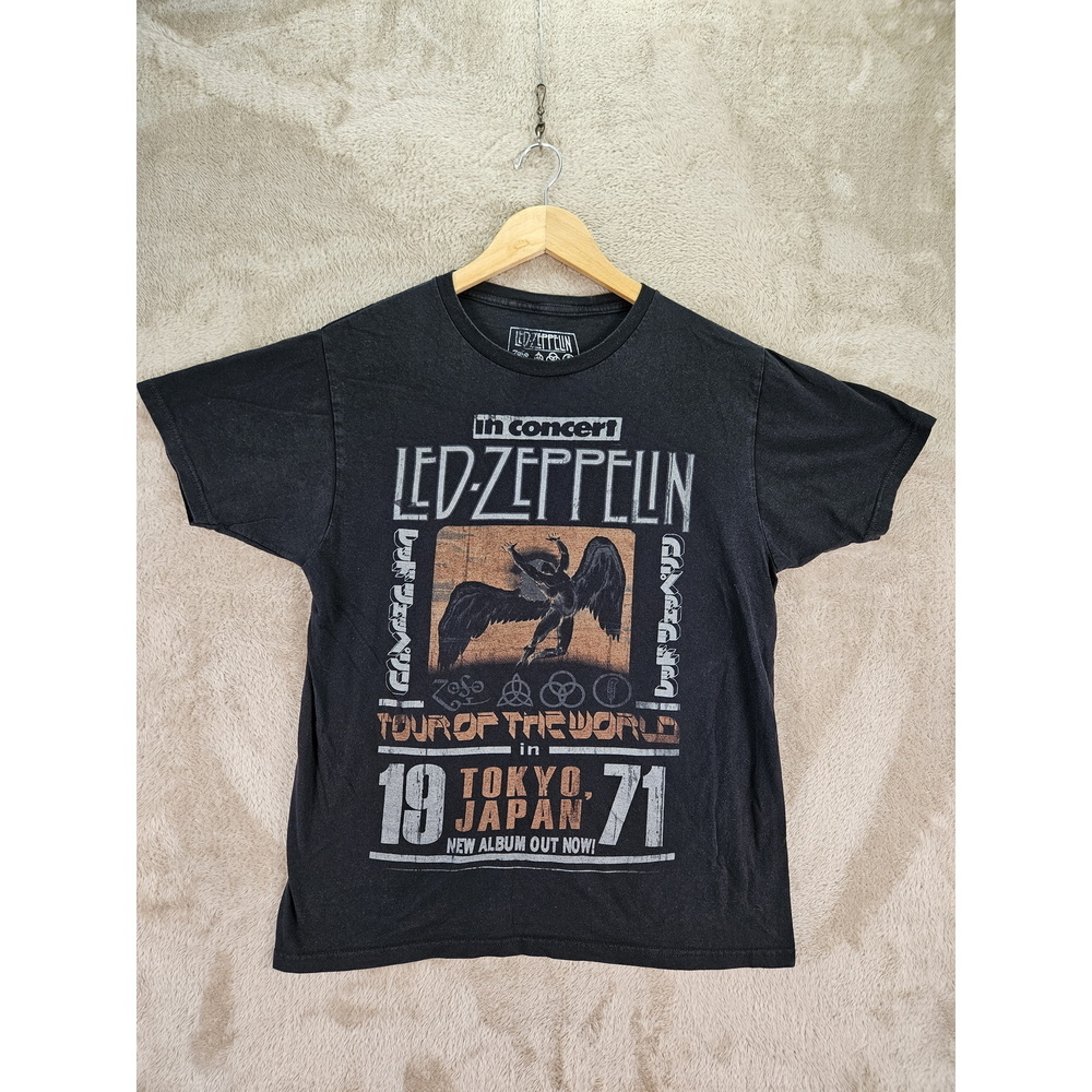1971 Tokyo Tour of the World Led Zeppelin In Concert Promo T-shirt Men's Size S